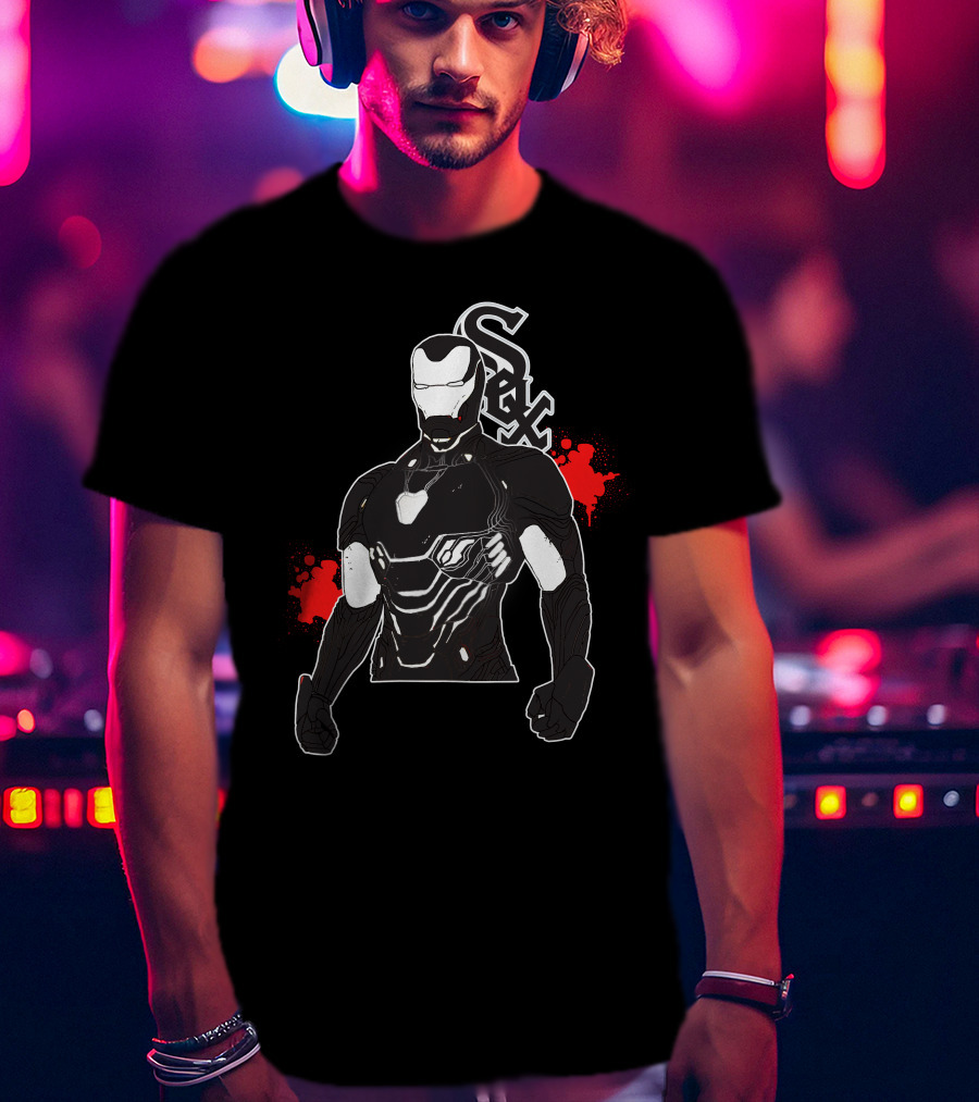 Iron Man Marvel Chicago White Sox Mlb Crossover T-Shirt