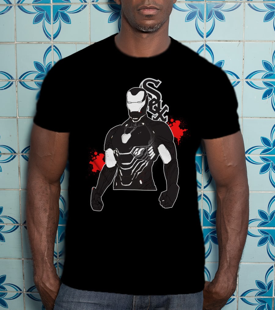 Iron Man Marvel Chicago White Sox Mlb Crossover T-Shirt