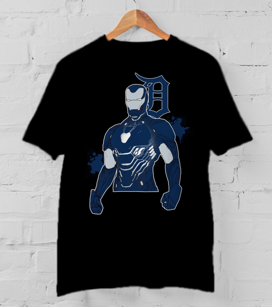 Iron Man Detroit Tigers Crossover With Iconic D T-Shirt