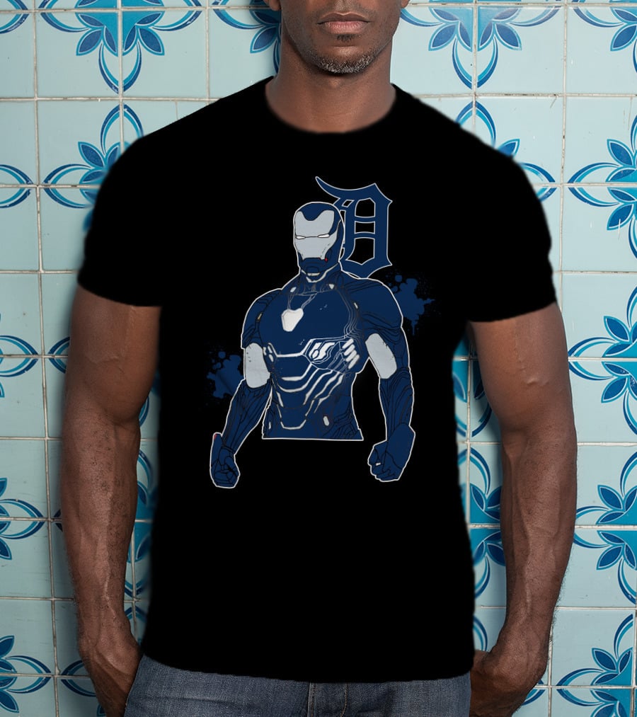 Iron Man Detroit Tigers Crossover With Iconic D T-Shirt