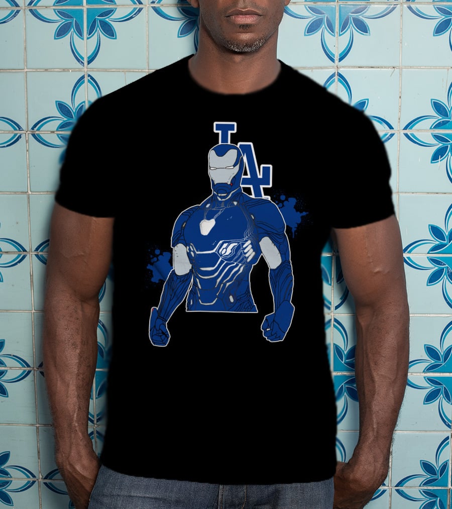 Iron Man La Dodgers Team Up Heroic Crossover T-Shirt