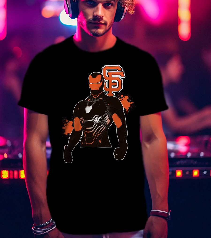 Iron Man San Francisco Giants Fan Crossover T-Shirt