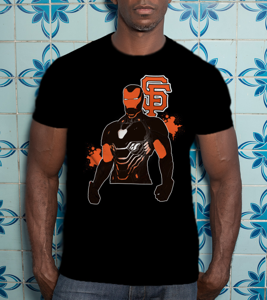 Iron Man San Francisco Giants Fan Crossover T-Shirt