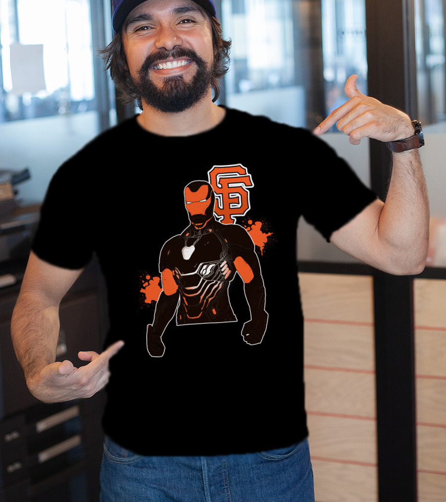Iron Man San Francisco Giants Fan Crossover T-Shirt