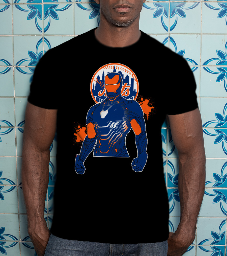 Iron Man New York Mets Crossover T-Shirt