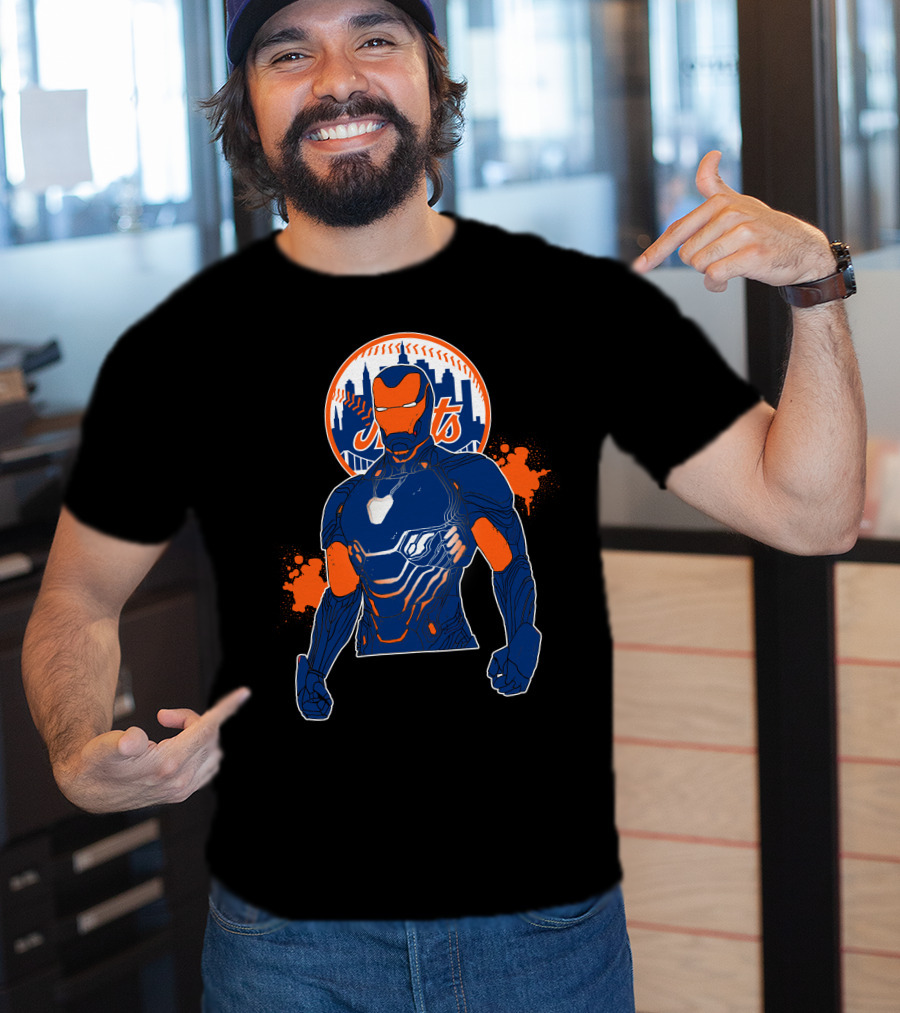Iron Man New York Mets Crossover T-Shirt