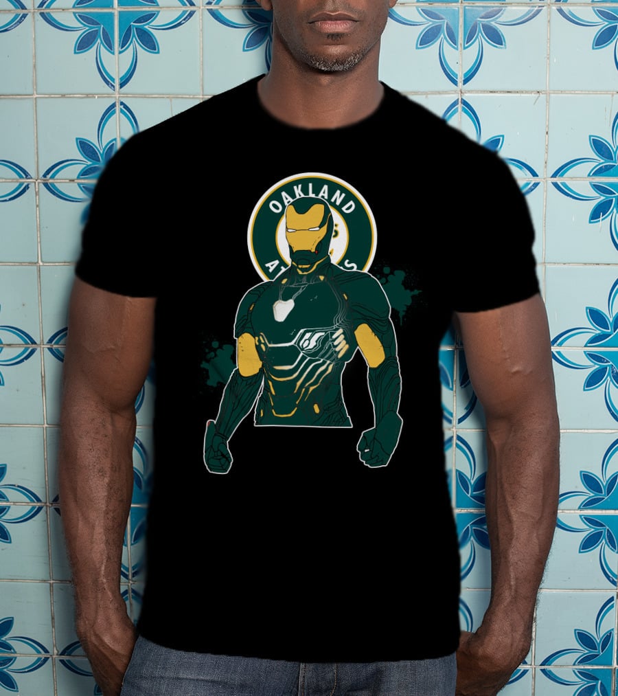 Iron Man Oakland Athletics Crossover T-Shirt