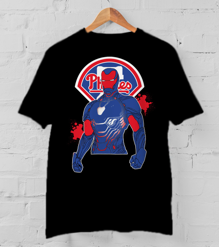 Iron Man Phillies Philadelphia Collaboration T-Shirt