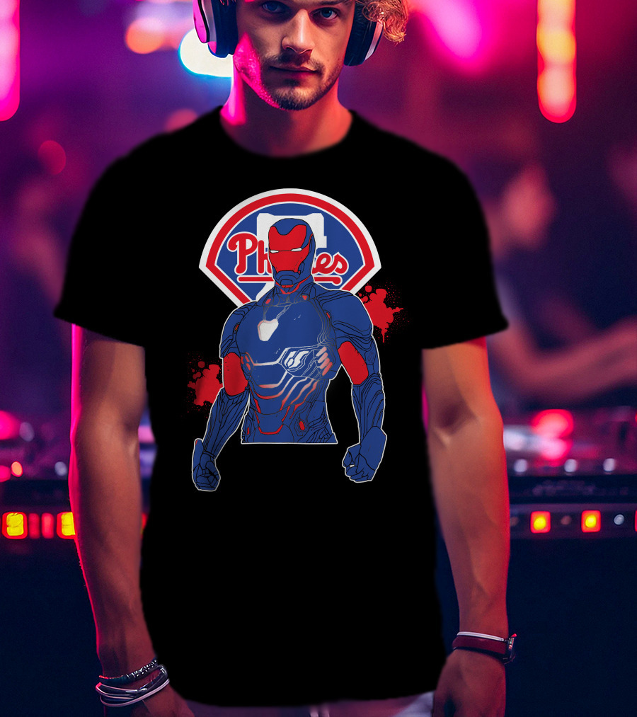 Iron Man Phillies Philadelphia Collaboration T-Shirt