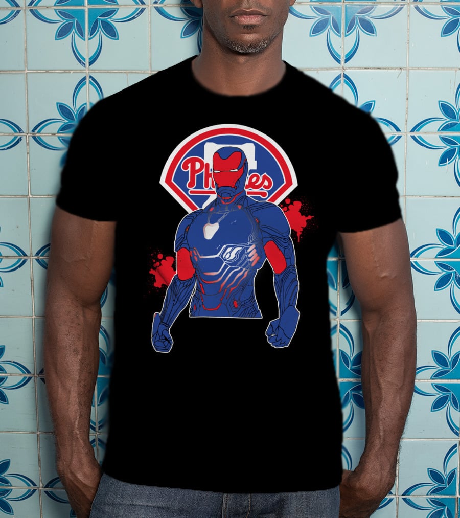 Iron Man Phillies Philadelphia Collaboration T-Shirt