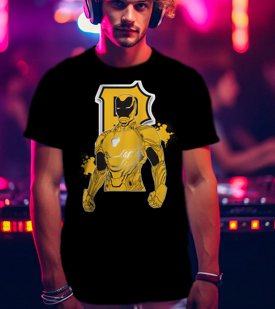 Iron Man Pittsburgh Pirates Collaborative Marvel Sports T-Shirt