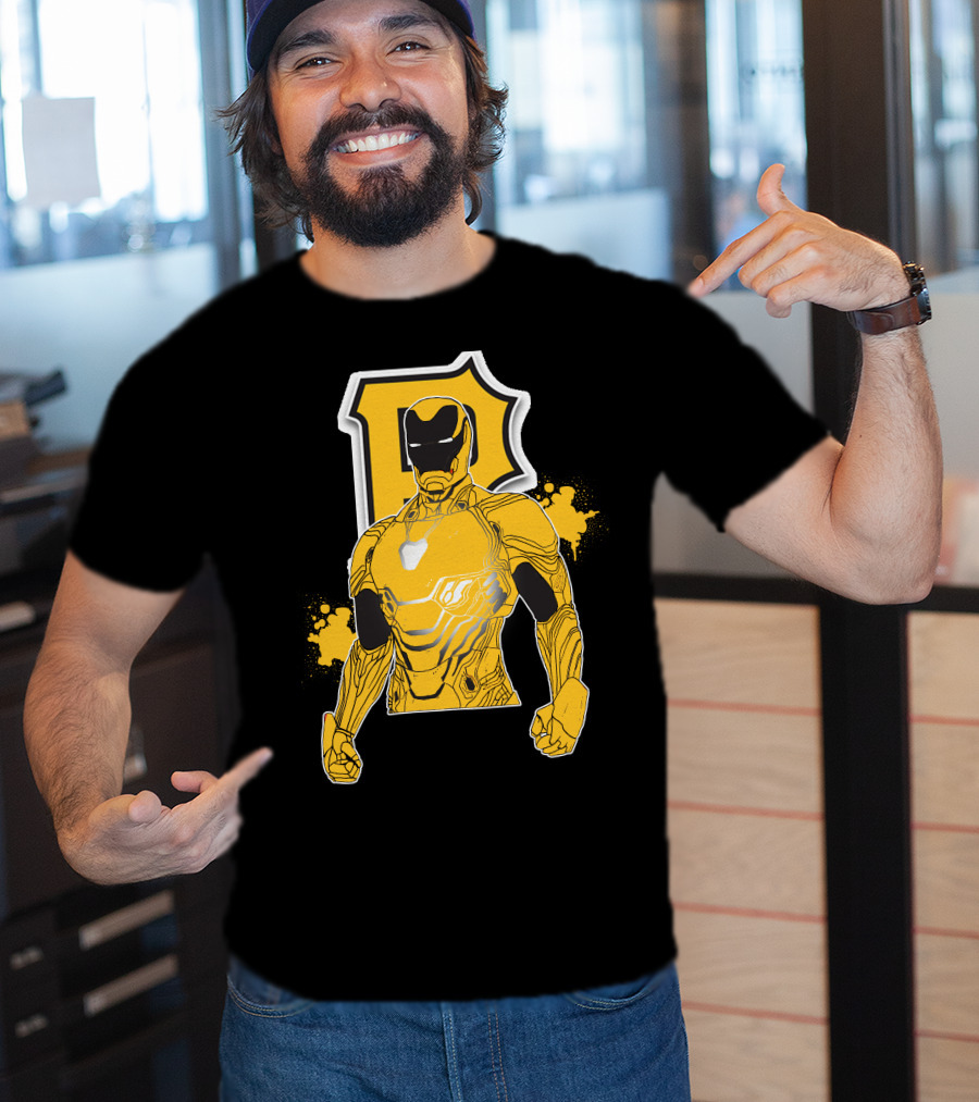 Iron Man Pittsburgh Pirates Collaborative Marvel Sports T-Shirt
