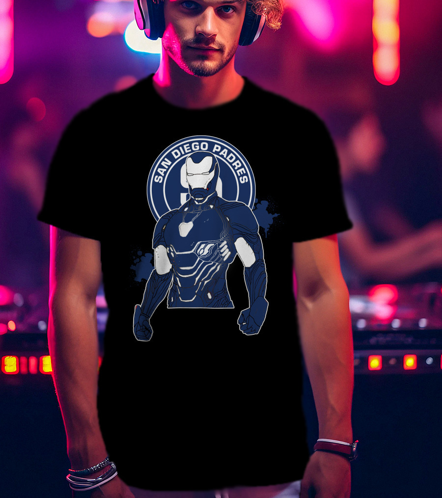 Iron Man San Diego Padres Crossover T-Shirt