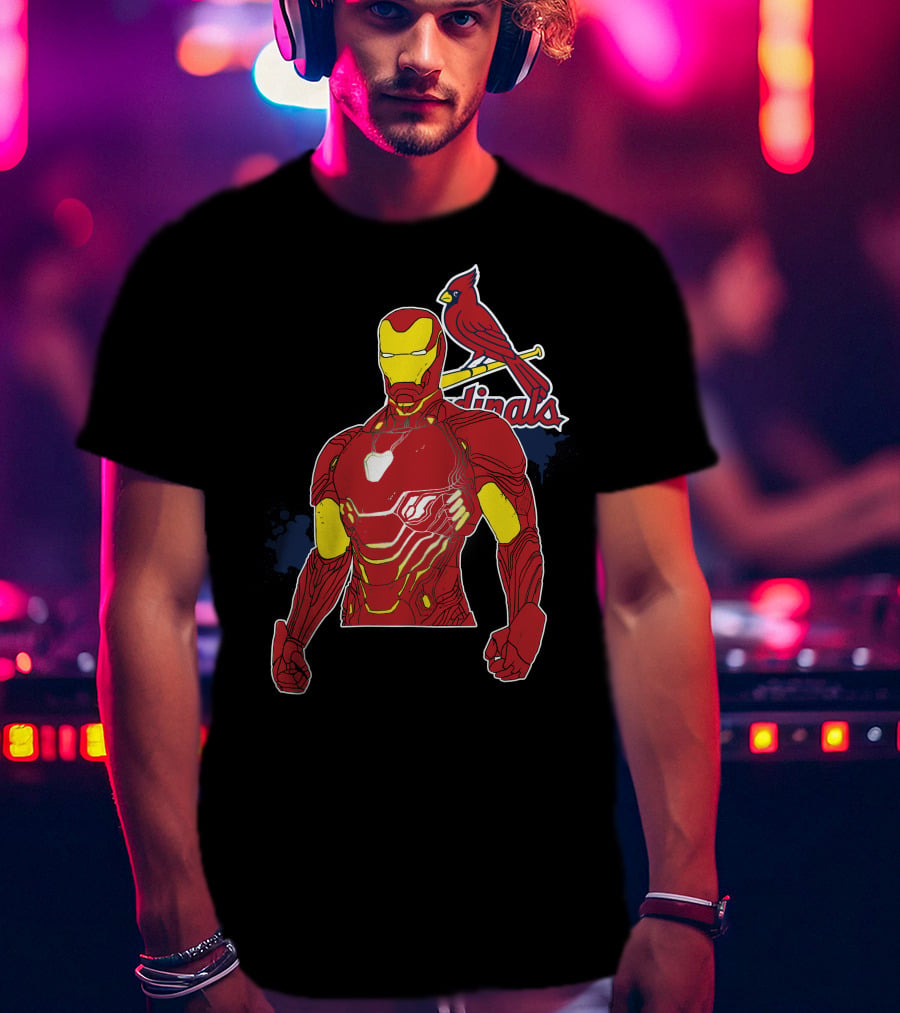 Iron Man St Louis Cardinals Crossover T-Shirt