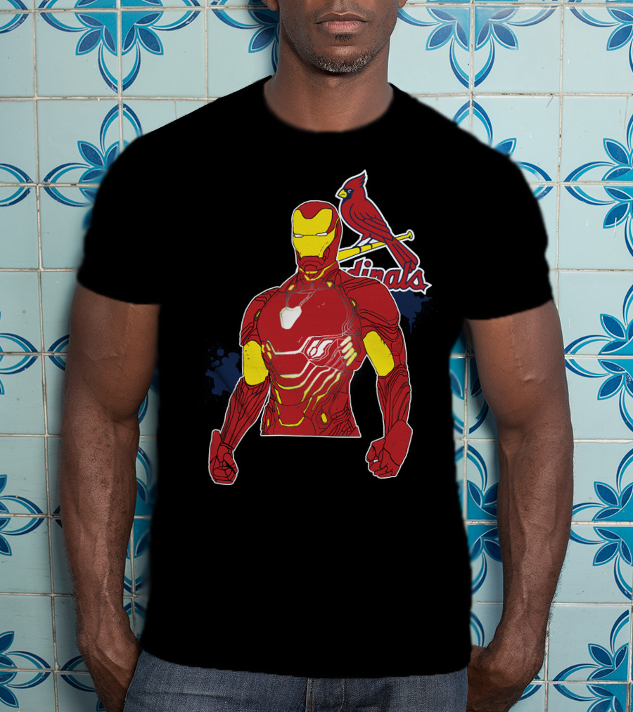 Iron Man St Louis Cardinals Crossover T-Shirt