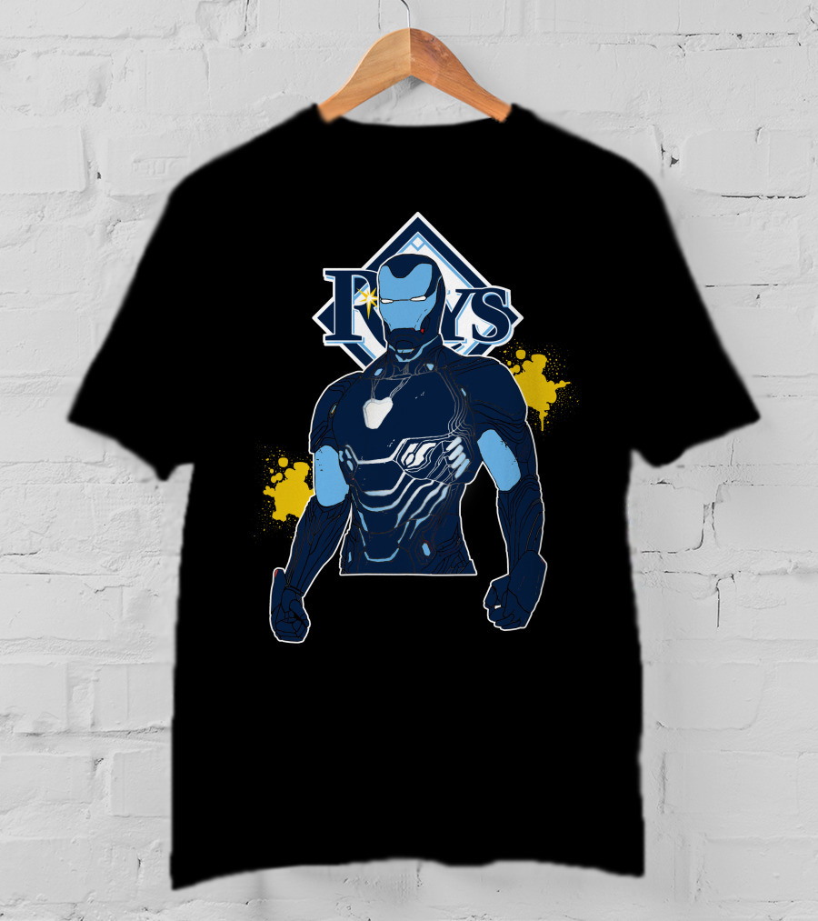 Iron Man Tampa Bay Rays Crossover Fan Merchandise T-Shirt