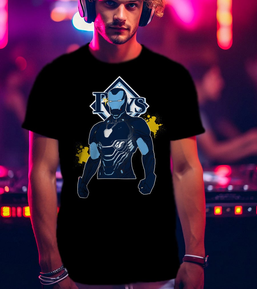Iron Man Tampa Bay Rays Crossover Fan Merchandise T-Shirt