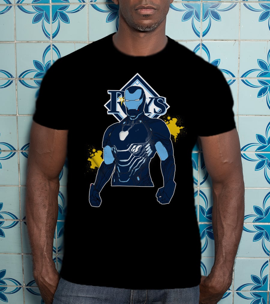 Iron Man Tampa Bay Rays Crossover Fan Merchandise T-Shirt