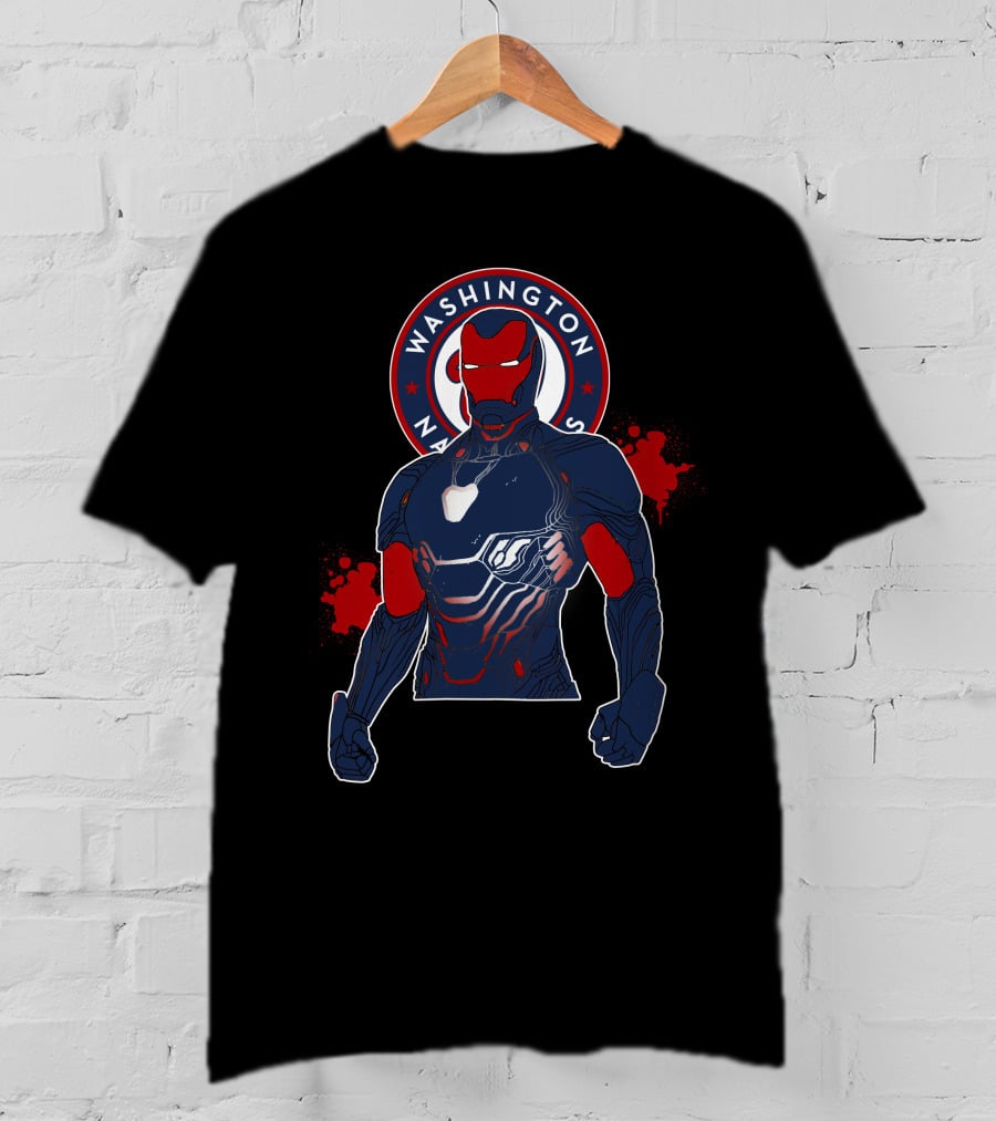 Iron Man Washington Nationals Crossover T-Shirt