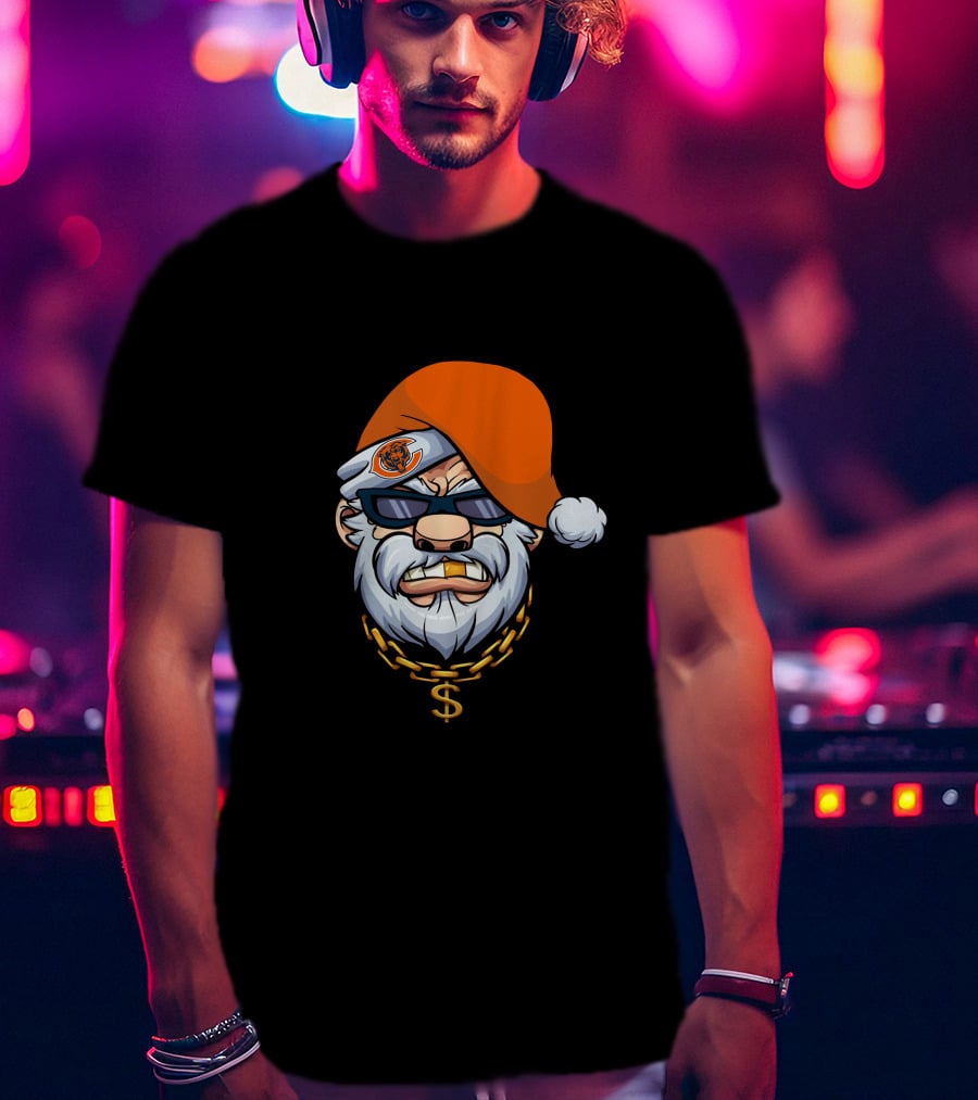 Bears Santa Gangster Style With Gold Chain And Sunglasses T-Shirt