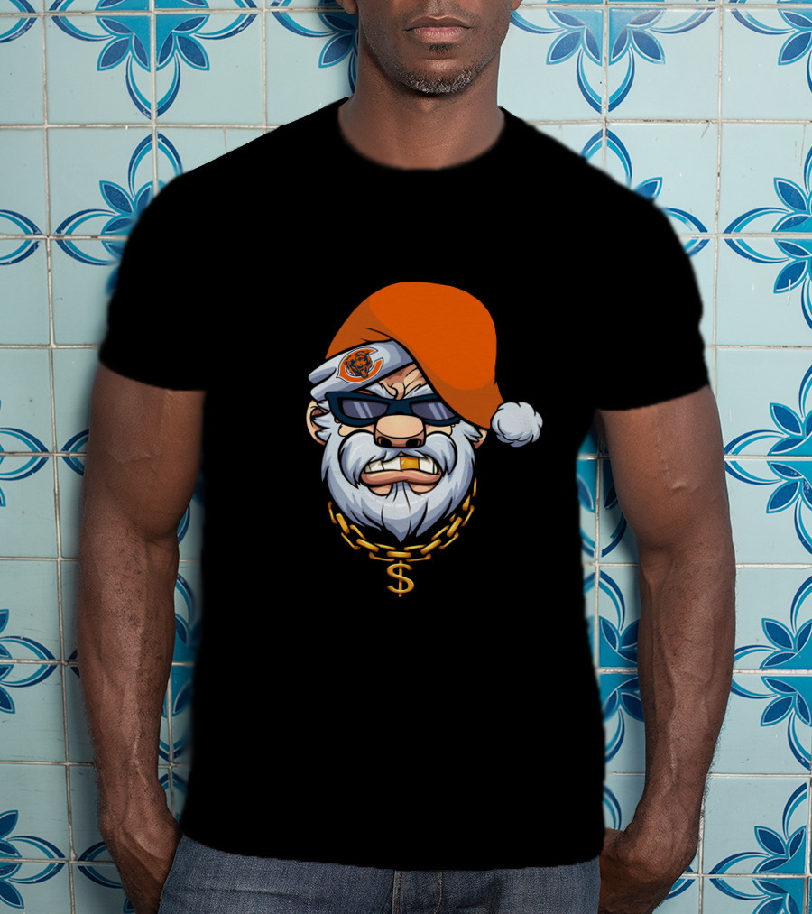 Bears Santa Gangster Style With Gold Chain And Sunglasses T-Shirt