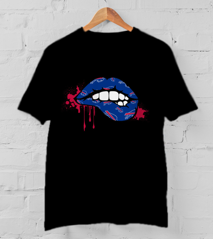 Buffalo Bills Nfl Dripping Lips Splash T-Shirt