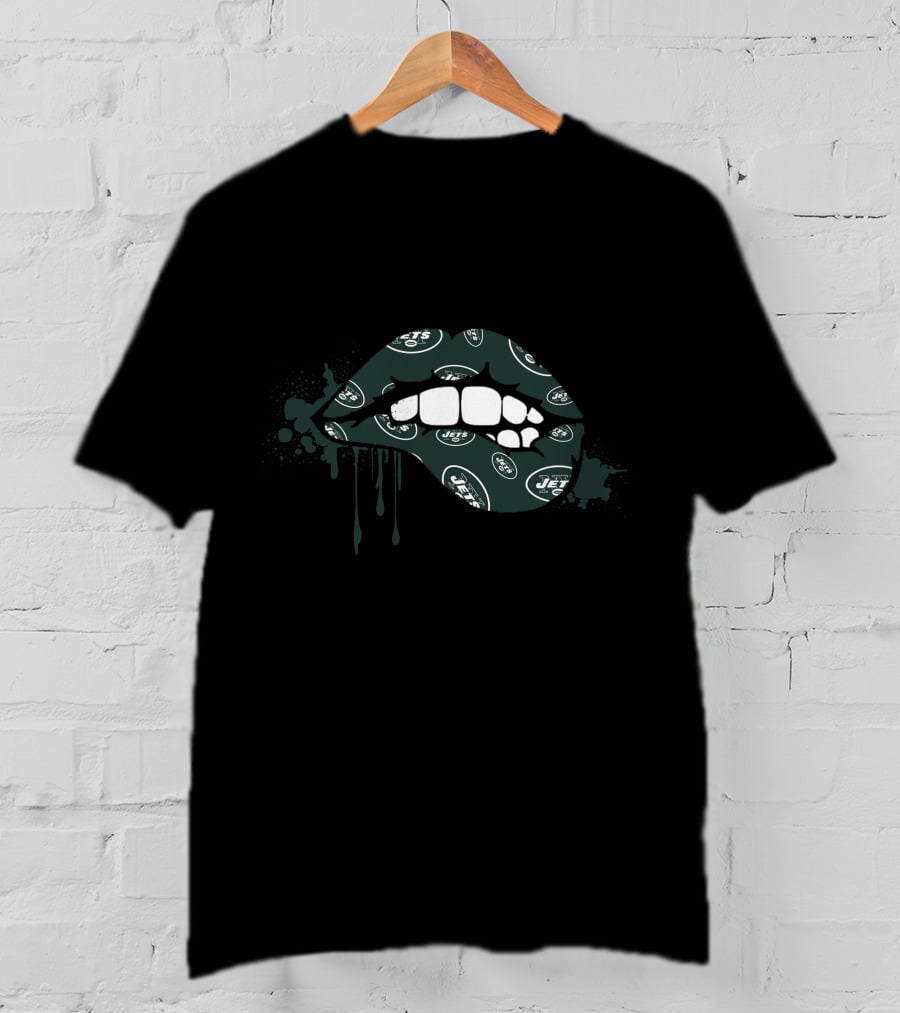 Dripping Lips New York Jets Logo T-Shirt
