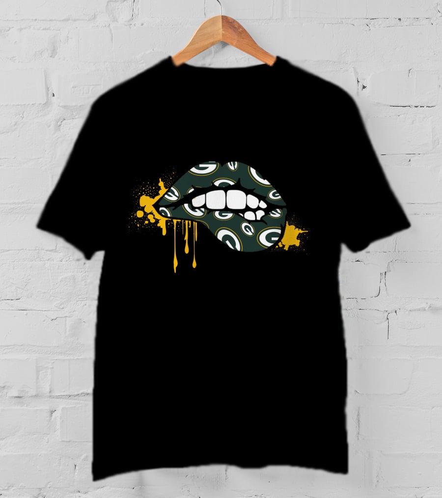 Dripping Lips Green Bay Packers T-Shirt