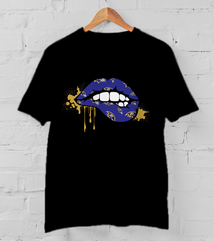 Ravens Dripping Lips Logo T-Shirt