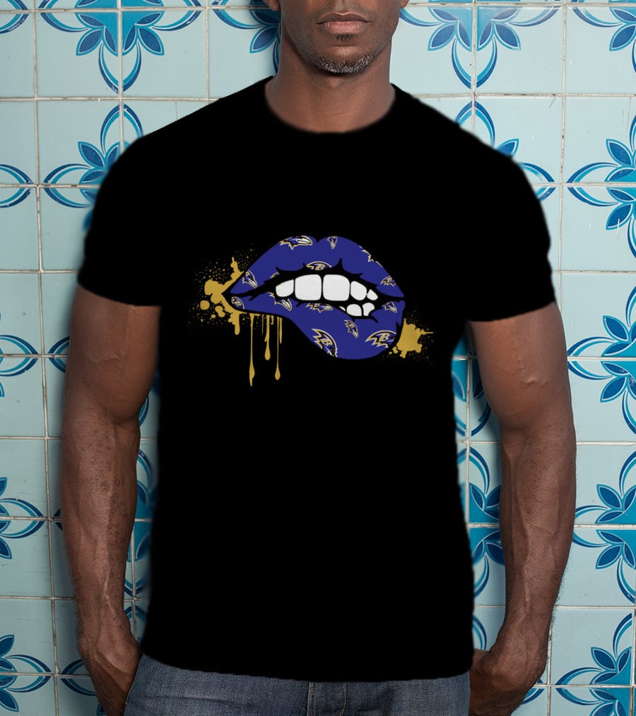 Ravens Dripping Lips Logo T-Shirt