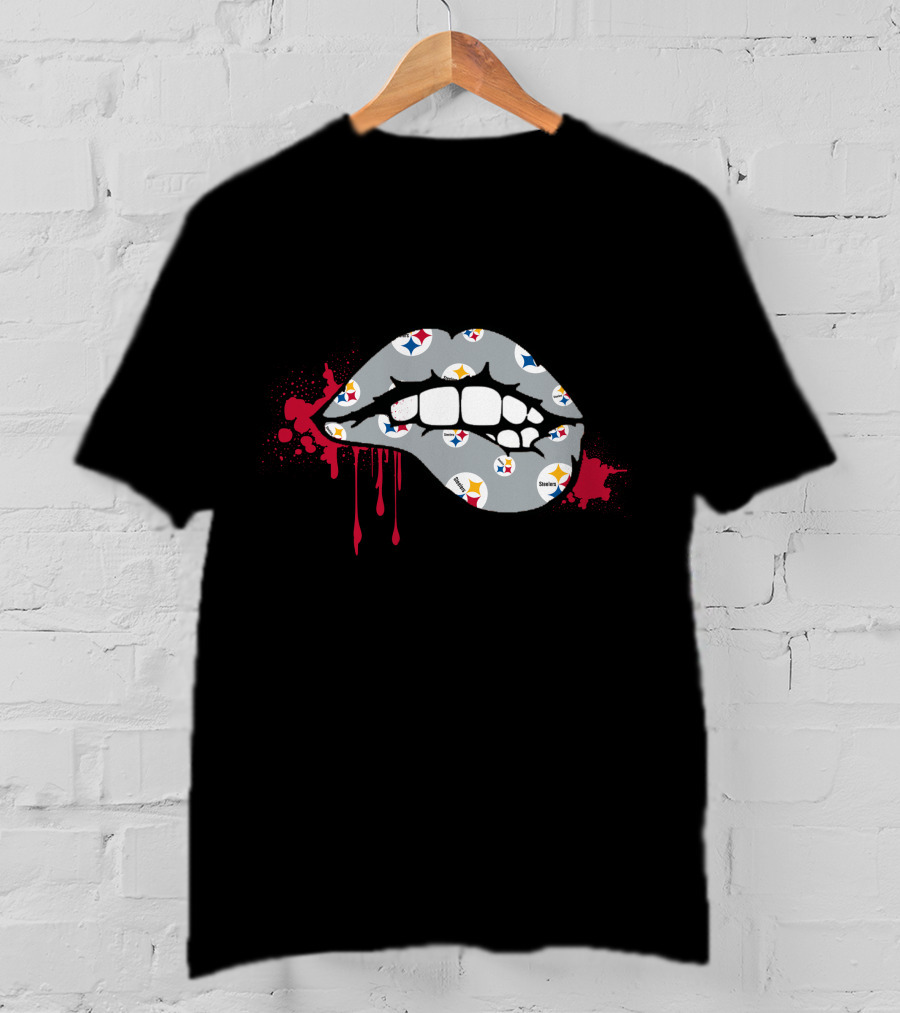 Dripping Lips Pittsburgh Steelers T-Shirt