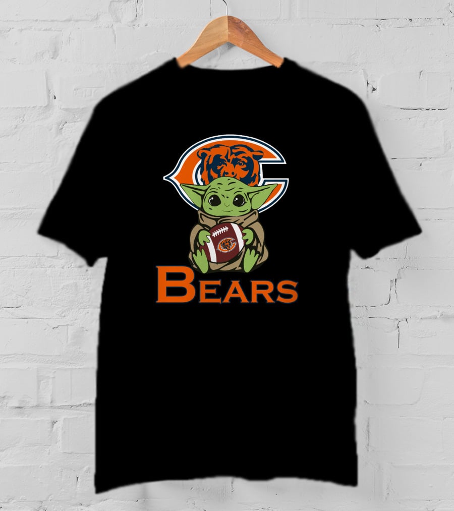 Bears Baby Yoda Chicago Star Wars Football T-Shirt