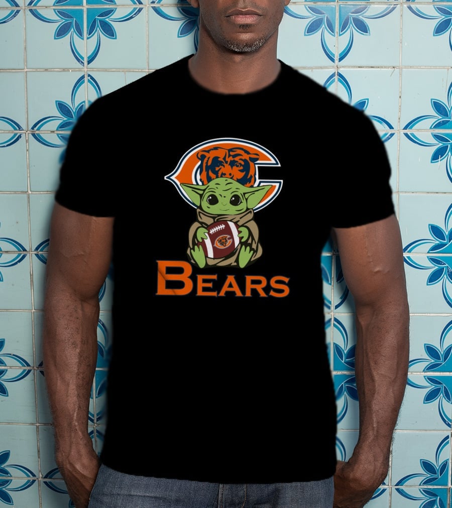 Bears Baby Yoda Chicago Star Wars Football T-Shirt