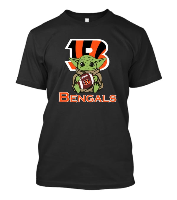 Bengals Baby Yoda Star Wars Football Fan T-Shirt