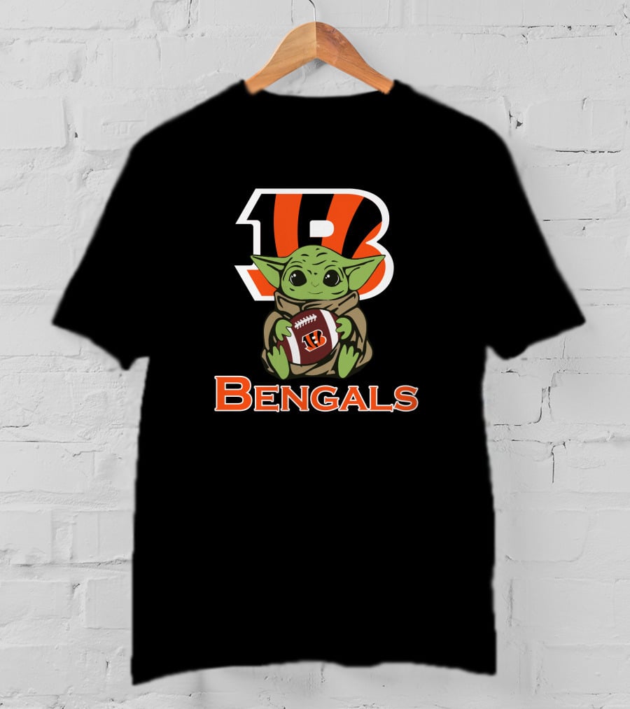 Bengals Baby Yoda Star Wars Football Fan T-Shirt