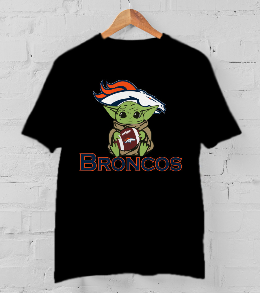 Broncos Baby Yoda Star Wars Football Team T-Shirt