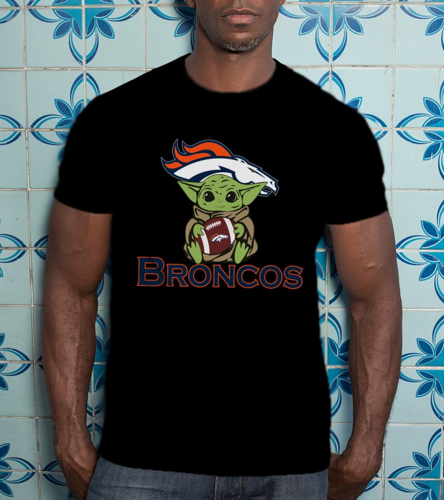 Broncos Baby Yoda Star Wars Football Team T-Shirt