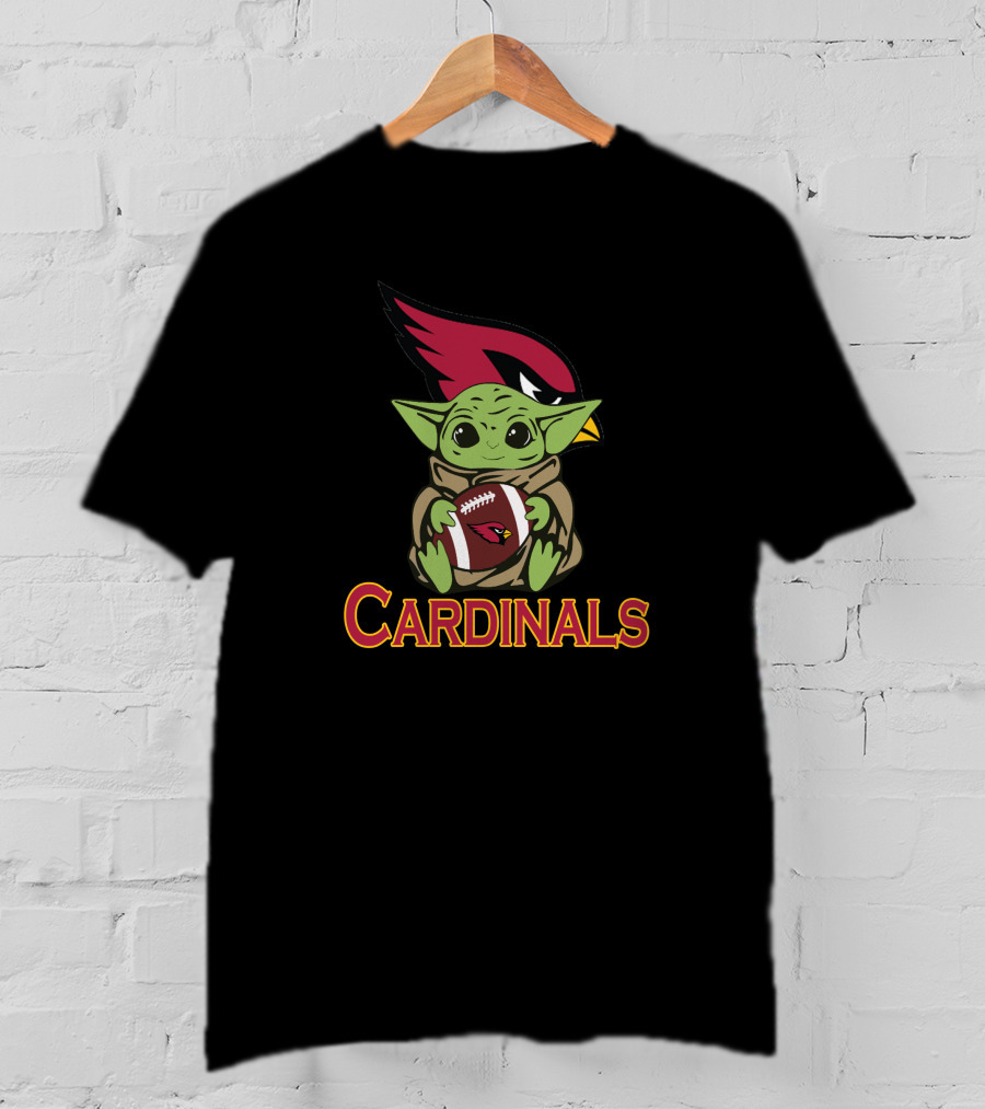 Cardinals Baby Yoda Star Wars Football Fan T-Shirt