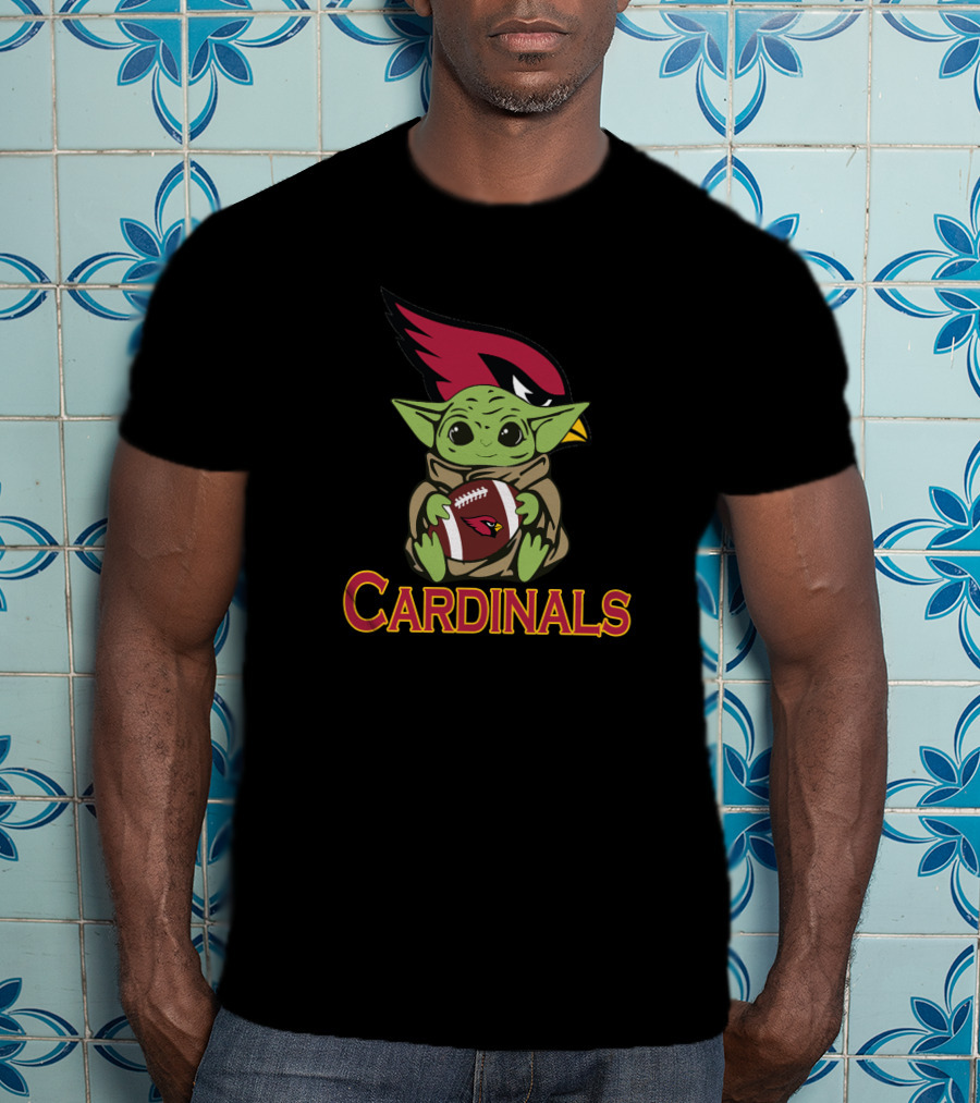 Cardinals Baby Yoda Star Wars Football Fan T-Shirt