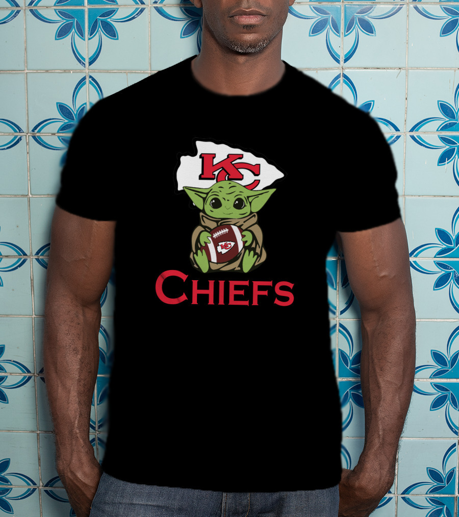 Chiefs Baby Yoda Star Wars Kansas City Football T-Shirt