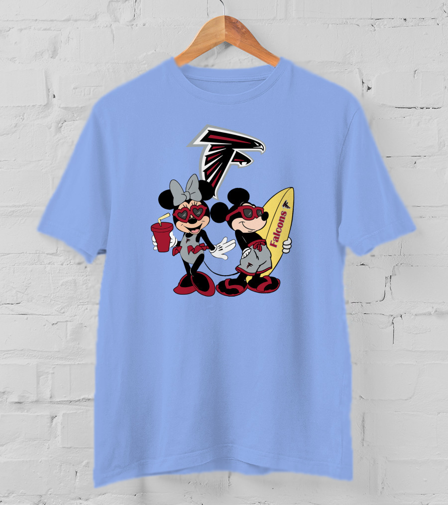 Falcons Mickey And Minnie Vacation Fun T-Shirt