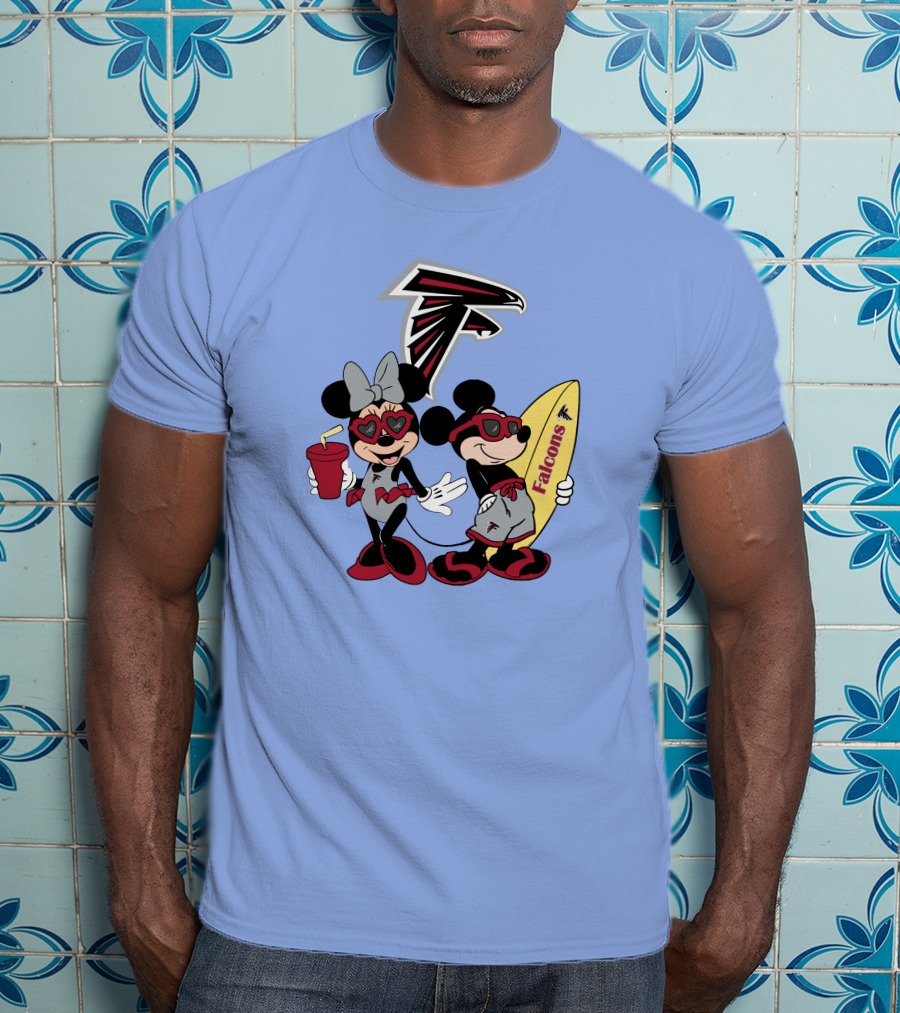 Falcons Mickey And Minnie Vacation Fun T-Shirt