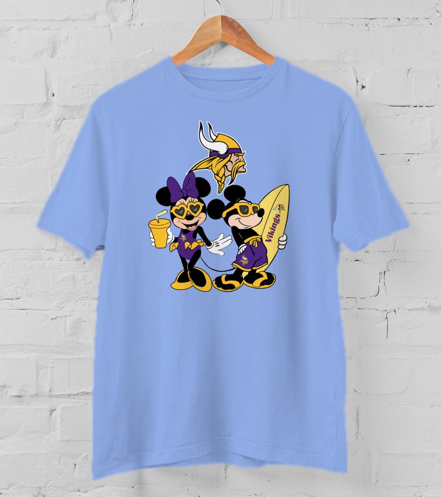 Vikings Mickey Happy Vacation Minnesota Fun T-Shirt