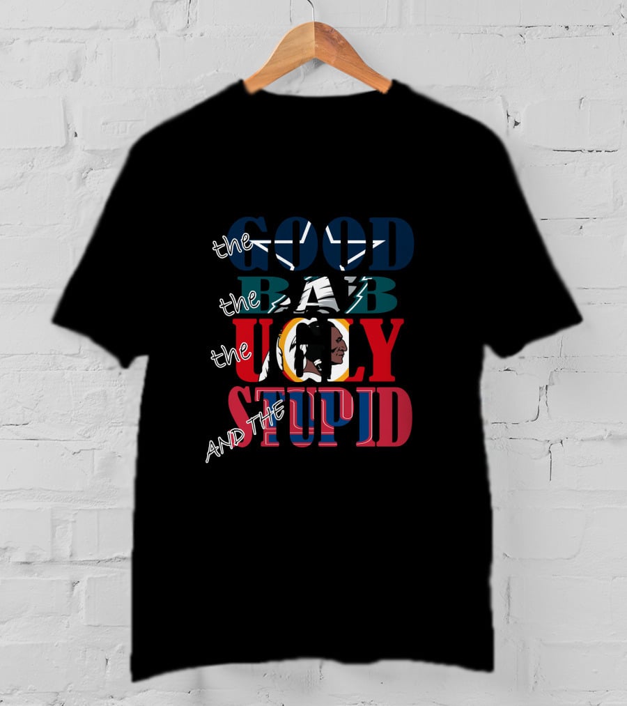 The Good Bad Ugly And Stupid NFL Dallas Cowboys Font Style Icons T-Shirt