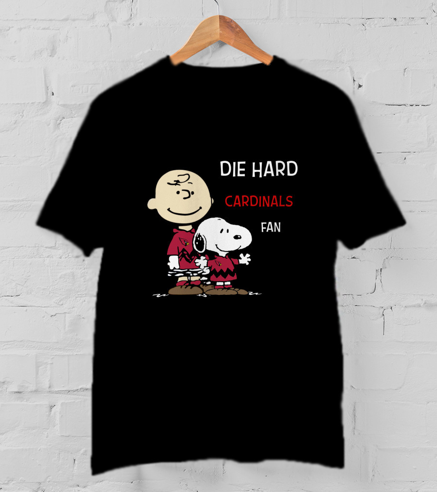 Die Hard Cardinals Fan Snoopy And Charlie Brown T-Shirt