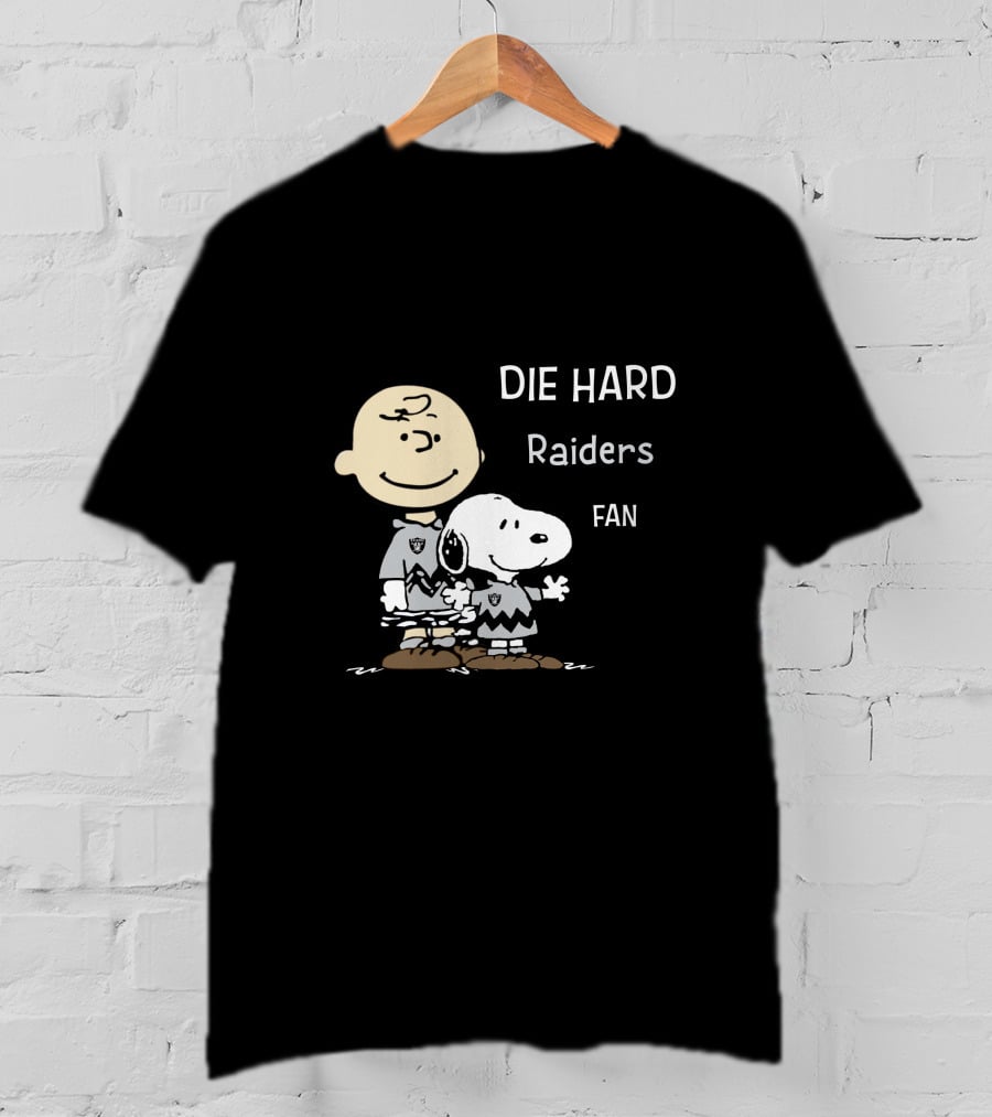 Die Hard Raiders Fan Snoopy And Charlie Brown T-Shirt