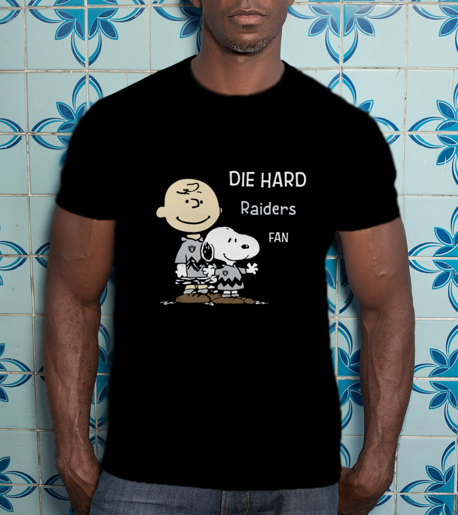 Die Hard Raiders Fan Snoopy And Charlie Brown T-Shirt