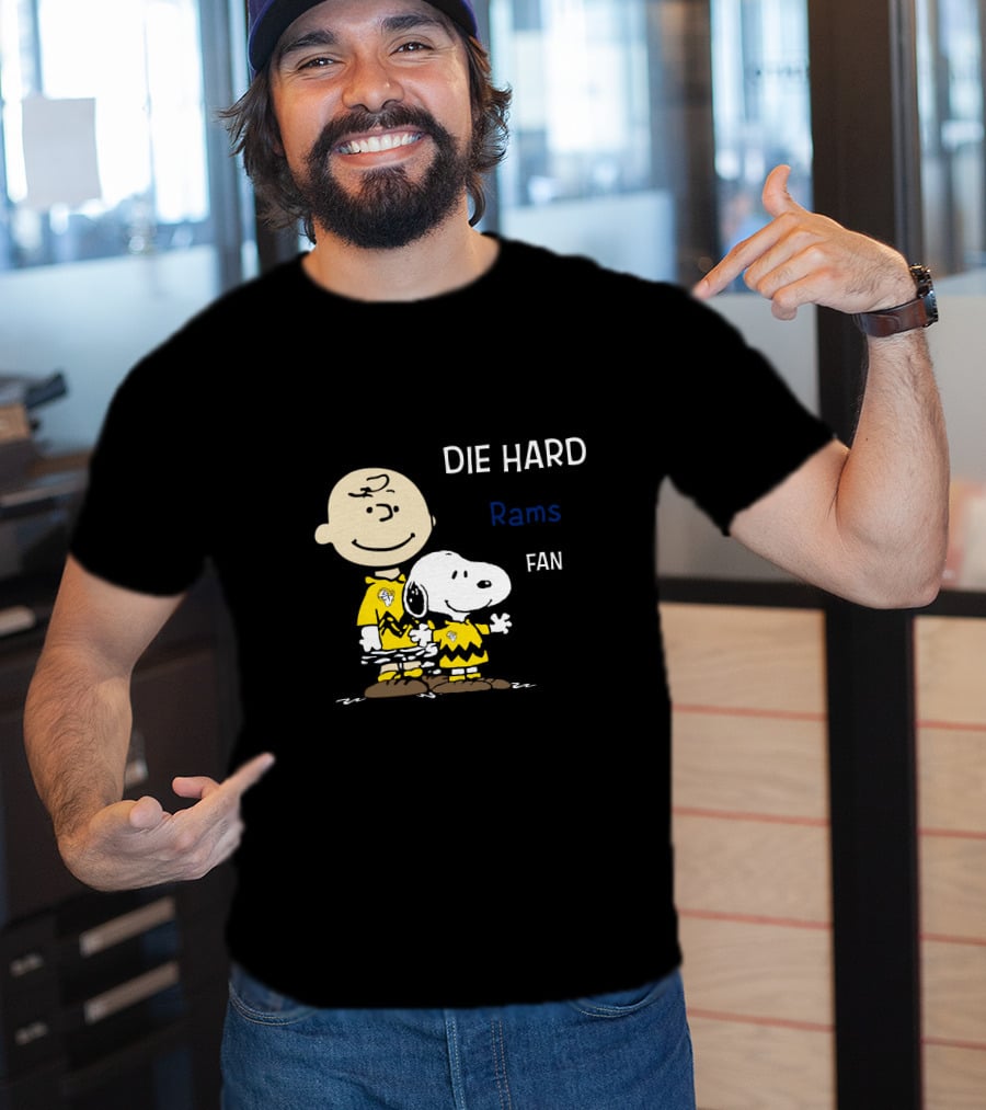 Die Hard Rams Fan Snoopy And Charlie Brown T-Shirt