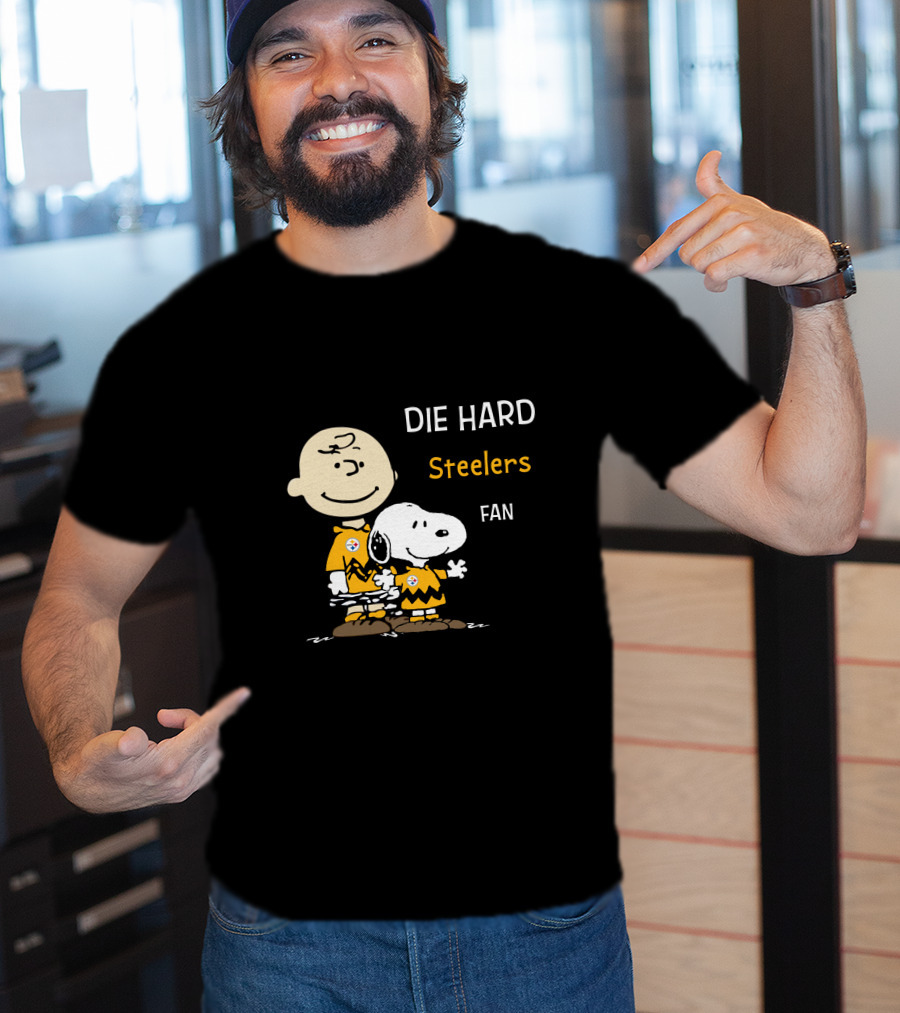 Die Hard Steelers Fan Snoopy And Charlie Brown T-Shirt