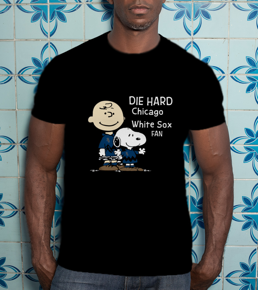 DIE HARD Chicago White Sox FAN Snoopy And Charlie Brown T-Shirt